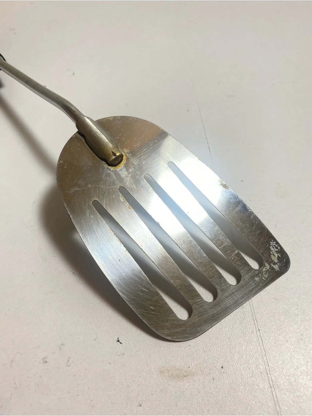 Vintage EKCO Slotted Turner Black Handle Stainless Steel